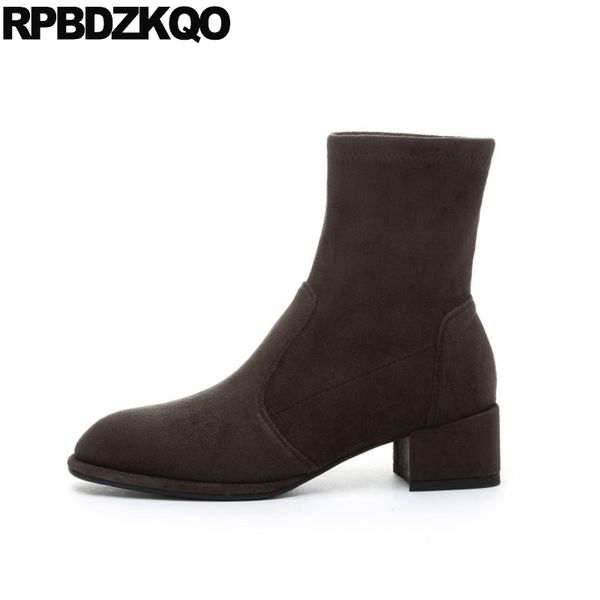 thick suede chunky shoes women 2019 slip on fashion short ladies boots square toe autumn designer fall block ankle, Black
thick suede chunky shoes women 2019 slip on fashion short ladies boots square toe autumn designer fall block ankle, Black