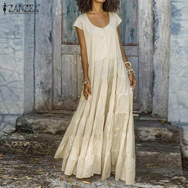 2019 plus size zanzea summer dress women casual solid o neck short sleeve cotton party pleated long maxi sundress vestido female, Black;gray
2019 plus size zanzea summer dress women casual solid o neck short sleeve cotton party pleated long maxi sundress vestido female, Black;gray