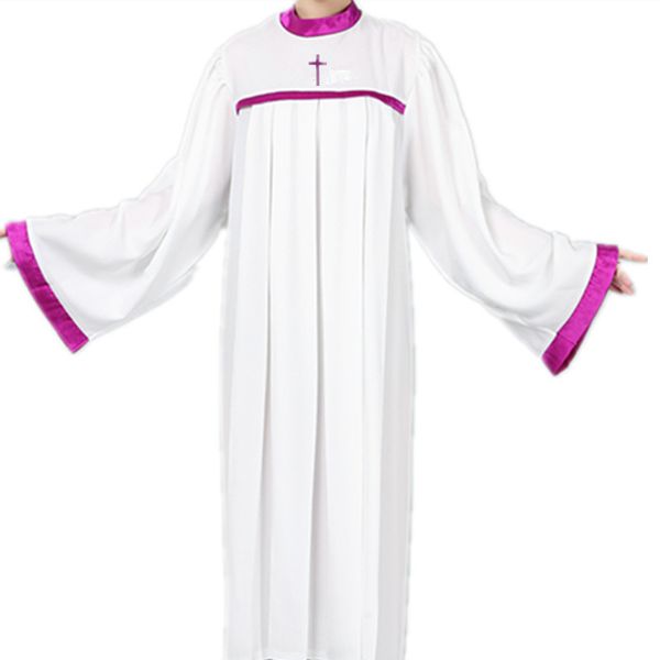 

christian church choir dress clothing jesus class service wear wedding hymn holy garments nun costume christian sing robe, Red