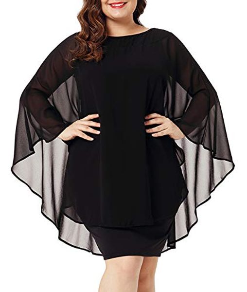 urchics womens casual chiffon overlay plus size cocktail party knee length dress, Black;gray
urchics womens casual chiffon overlay plus size cocktail party knee length dress, Black;gray