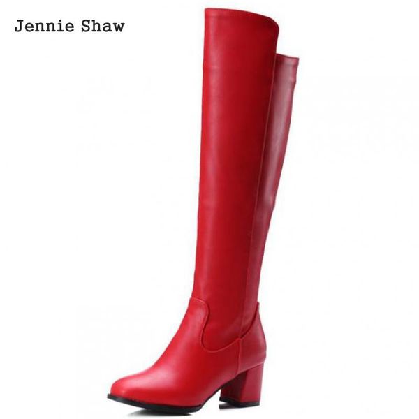 female red long high knight knee high cosplay boots shoes sys-1407, Black