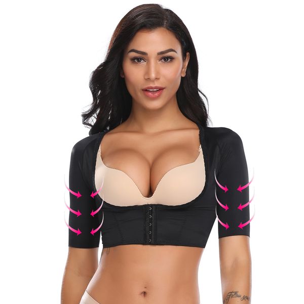 your women's shapewear wear own bra posture corrector crop arm shapers short sleeve humpback, Black;white
your women's shapewear wear own bra posture corrector crop arm shapers short sleeve humpback, Black;white