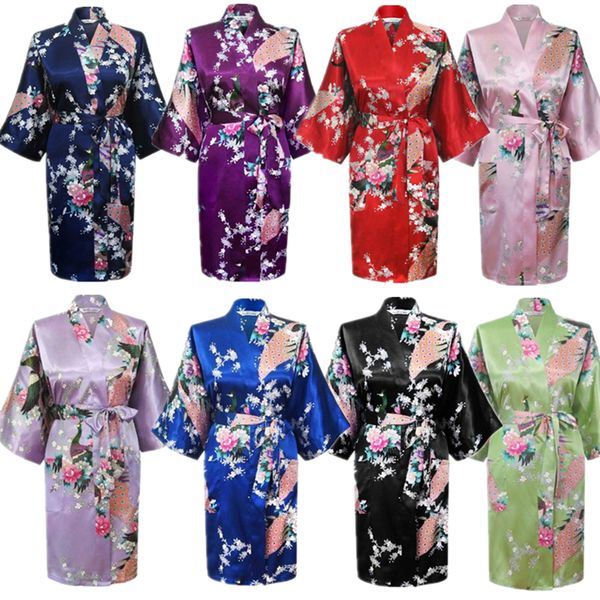 silk satin wedding bride japanese traditional peacock bridesmaid robe ladies sleepwear yukata kimono short dress nightgown, Red
silk satin wedding bride japanese traditional peacock bridesmaid robe ladies sleepwear yukata kimono short dress nightgown, Red
