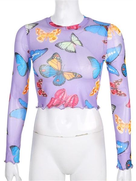 yyxz summer fashion slim print butterfly lady skinny tee long sleeve sml o-neck woman casual short mesh t-shirt crop top, White
yyxz summer fashion slim print butterfly lady skinny tee long sleeve sml o-neck woman casual short mesh t-shirt crop top, White