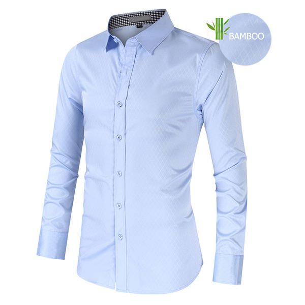 blue organic bamboo shirts slim fit long sleeve business french cuff dress shirt men casual comfortable brand camiseta masculina, White;black
blue organic bamboo shirts slim fit long sleeve business french cuff dress shirt men casual comfortable brand camiseta masculina, White;black