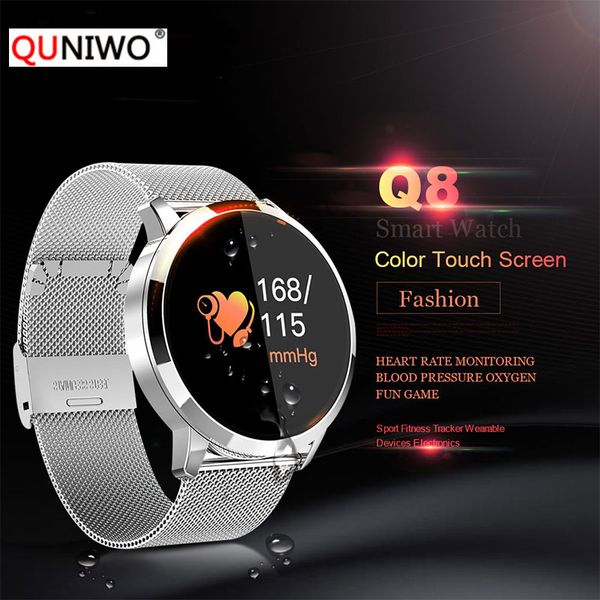 q8 heart rate monitor smart watch blood pressure oxygen fitness smart watch ip67 pedometer men women sport fitness watches, Slivery;brown
q8 heart rate monitor smart watch blood pressure oxygen fitness smart watch ip67 pedometer men women sport fitness watches, Slivery;brown