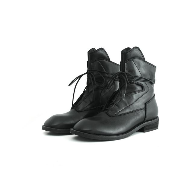 women ankle boots autumn winter warm genuine leather low heels night club shoes woman cross tied motocycle boots, Black
women ankle boots autumn winter warm genuine leather low heels night club shoes woman cross tied motocycle boots, Black
