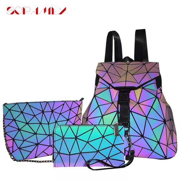 women backpack geometric luminous schoolbag for teenage girl crossbody bag for ladies backpacks bag set clutch and purse 2020
women backpack geometric luminous schoolbag for teenage girl crossbody bag for ladies backpacks bag set clutch and purse 2020