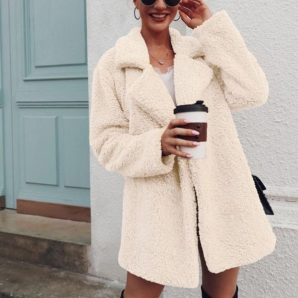 faux fur coat women autumn winter fluffy 2019 plush coat fashion solid long sleeve lapel loose warm soft outwear, Black
faux fur coat women autumn winter fluffy 2019 plush coat fashion solid long sleeve lapel loose warm soft outwear, Black