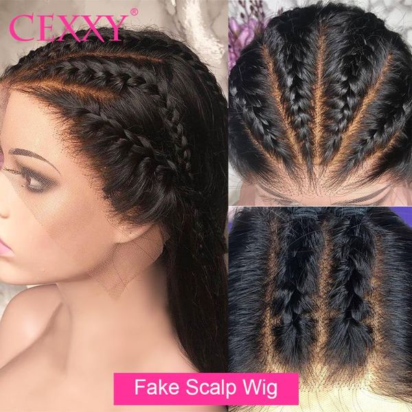 cexxy straight fake scalp wig 13x6 lace front human hair wigs brazilian remy human hair wigs pre plucked hairline with baby, Black;brown
cexxy straight fake scalp wig 13x6 lace front human hair wigs brazilian remy human hair wigs pre plucked hairline with baby, Black;brown