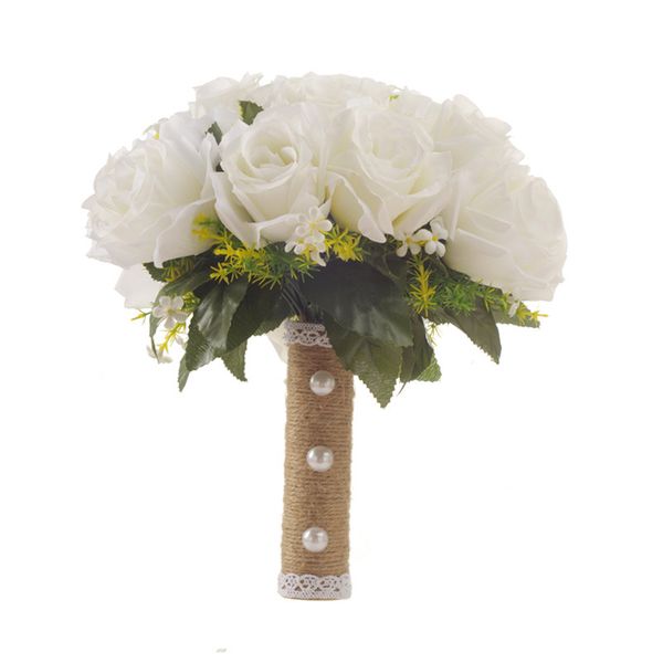 foreign trade european and american home decoration wedding simulation flower bridal wedding high grade bouquet pearl white rose holding flo
foreign trade european and american home decoration wedding simulation flower bridal wedding high grade bouquet pearl white rose holding flo