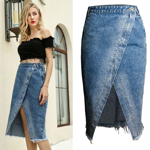 split overlapping irregular tassel denim skirts women summer europe america high street blue saia midi mujer jeans jupe femme y19043002, Black
split overlapping irregular tassel denim skirts women summer europe america high street blue saia midi mujer jeans jupe femme y19043002, Black