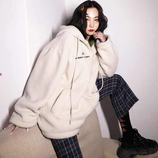 winter women's new large size beige lamb terry ring plush coat female hair medium length hooded zipper plush coat female w47, Black
winter women's new large size beige lamb terry ring plush coat female hair medium length hooded zipper plush coat female w47, Black