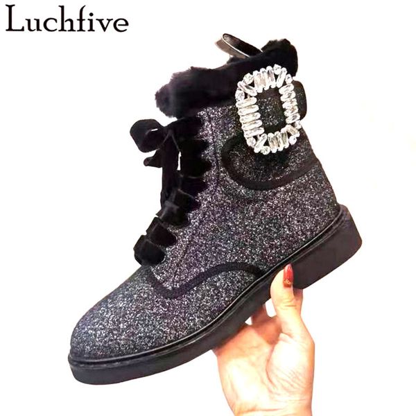rhinestone short boots women glitter wool winter boots round toe low heels shoes woman lace up black ankle
rhinestone short boots women glitter wool winter boots round toe low heels shoes woman lace up black ankle