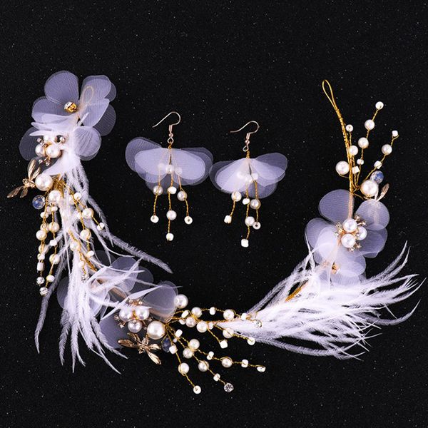 headpiece earring jewelry sets bridal headdress feather wedding accessories simulated-pearl beads fashion jewelry, Slivery;golden
headpiece earring jewelry sets bridal headdress feather wedding accessories simulated-pearl beads fashion jewelry, Slivery;golden
