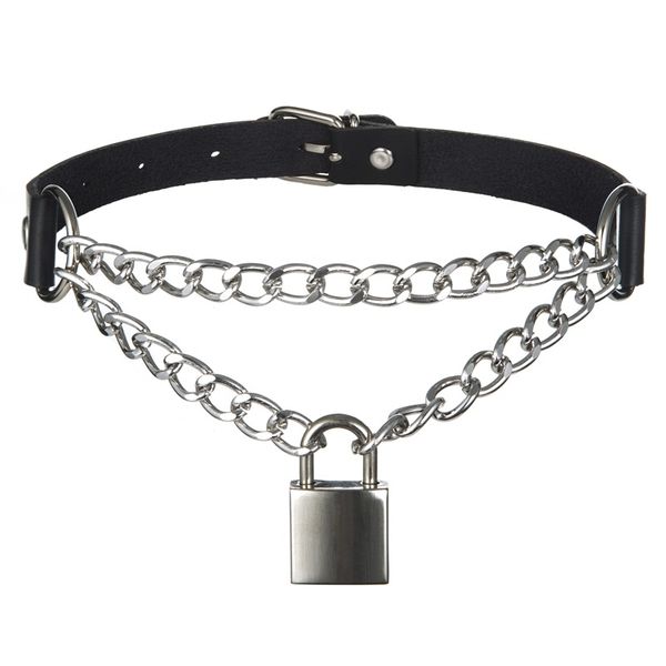 heap Choker Necklaces Punk Lock Chain necklace leather choker collar goth padlock pendant necklace women gothic emo kawaii witch rave jew..., Silver
heap Choker Necklaces Punk Lock Chain necklace leather choker collar goth padlock pendant necklace women gothic emo kawaii witch rave jew..., Silver