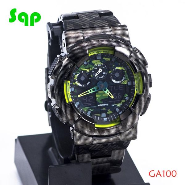 new arrival ga100 stainless steel black camouflage watch set watchband bezel/case metal, Black;brown
new arrival ga100 stainless steel black camouflage watch set watchband bezel/case metal, Black;brown