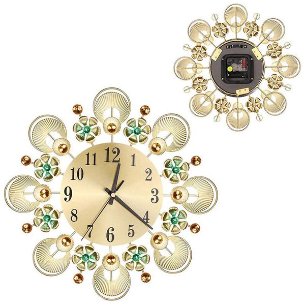 large 3d gold diamond european retro flowers wall clock metal watch for home living room decor clocks crafts ornaments gift
large 3d gold diamond european retro flowers wall clock metal watch for home living room decor clocks crafts ornaments gift