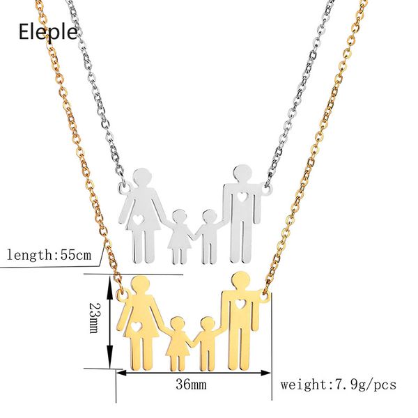 eleple stainless steel dad mom children hand in hand pendant necklaces hollow love cartoon simple family clavicle chain s-n690, Silver
eleple stainless steel dad mom children hand in hand pendant necklaces hollow love cartoon simple family clavicle chain s-n690, Silver