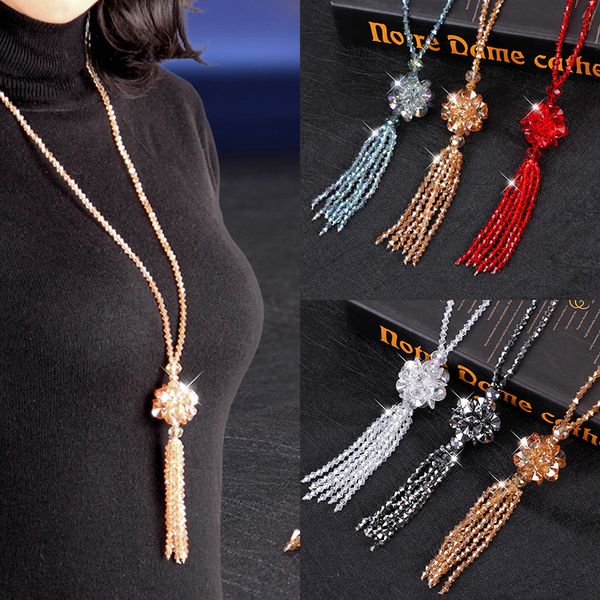 pendant necklaces 10 colors bead crystal wedding 1pc unique tassel seaside korean sweater girls long gifts beautiful graceful, Silver
pendant necklaces 10 colors bead crystal wedding 1pc unique tassel seaside korean sweater girls long gifts beautiful graceful, Silver