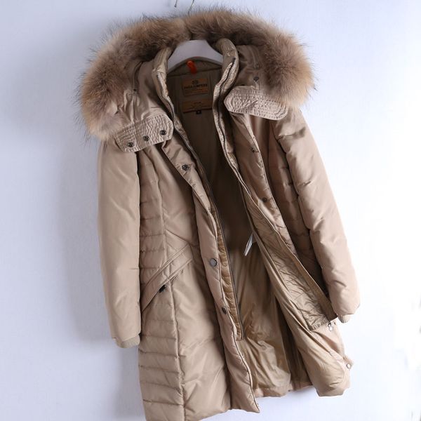 real fur collar down jacket women hooded long fashion warm winter slim down coat ladies outwear, Black
real fur collar down jacket women hooded long fashion warm winter slim down coat ladies outwear, Black
