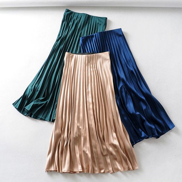 2019 new women fashion solid color side zipper pleated midi skirt faldas mujer ladies chic vestidos mid-calf skirts qun508, Black
2019 new women fashion solid color side zipper pleated midi skirt faldas mujer ladies chic vestidos mid-calf skirts qun508, Black