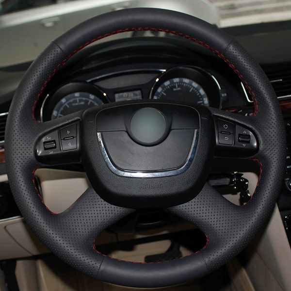 black natural leather car steering wheel cover for skoda octavia octavia a5 a 5 superb 2012 2013
black natural leather car steering wheel cover for skoda octavia octavia a5 a 5 superb 2012 2013