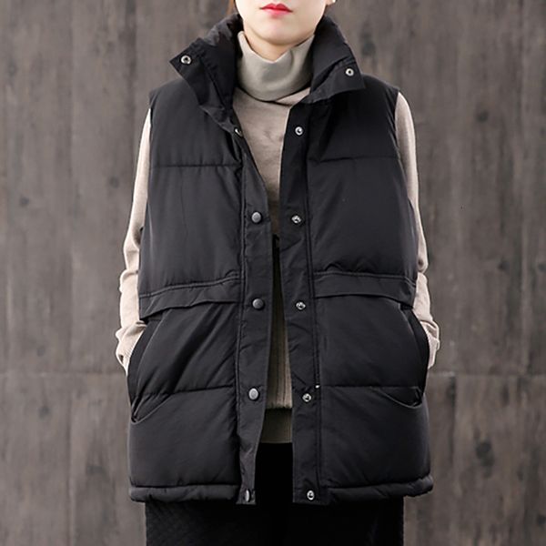 seebeatiful new fashion 2019 winter simple single breasted sleeveless pocketsthick warm down cotton loose coat vest women q363, Black;white
seebeatiful new fashion 2019 winter simple single breasted sleeveless pocketsthick warm down cotton loose coat vest women q363, Black;white
