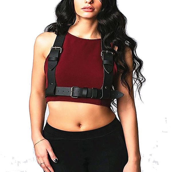 cetiri fashion women's harajuku goth adjustable body harness straps waist belts pu leather gothic punk bondage club costumes, Black;brown
cetiri fashion women's harajuku goth adjustable body harness straps waist belts pu leather gothic punk bondage club costumes, Black;brown