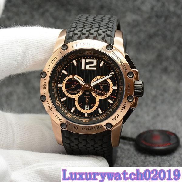 wholesale elegant men wristwatches 45.5mm quartz chrono superfast black dial rubber strap mens watch watches stainless steel gold case, Slivery;brown
wholesale elegant men wristwatches 45.5mm quartz chrono superfast black dial rubber strap mens watch watches stainless steel gold case, Slivery;brown