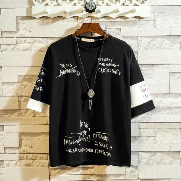 2019 spring and summer days new style printing short-sleeved t-shirt men's korean-style versatile students half sleeve t-shirt t, White;black
2019 spring and summer days new style printing short-sleeved t-shirt men's korean-style versatile students half sleeve t-shirt t, White;black