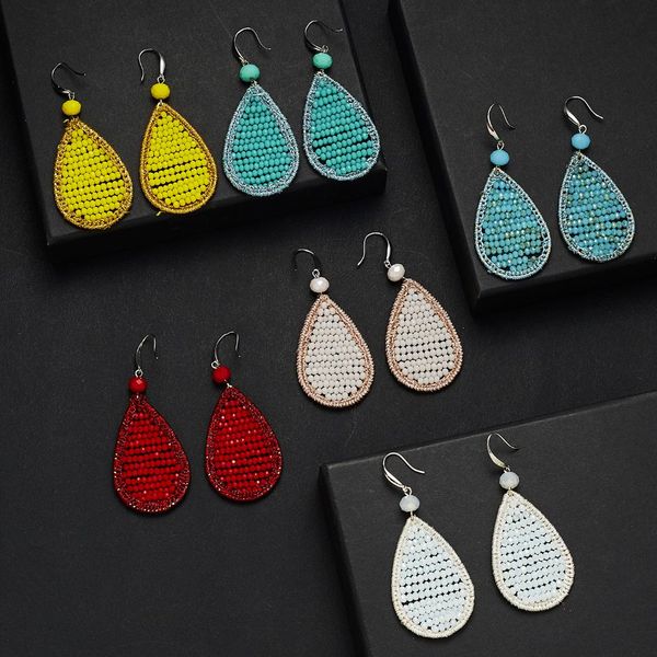 new design fashion charm crystal drop earrings geometric teardrop shiny crystal dangle earring handmade colorful vintage jewelry, Silver
new design fashion charm crystal drop earrings geometric teardrop shiny crystal dangle earring handmade colorful vintage jewelry, Silver