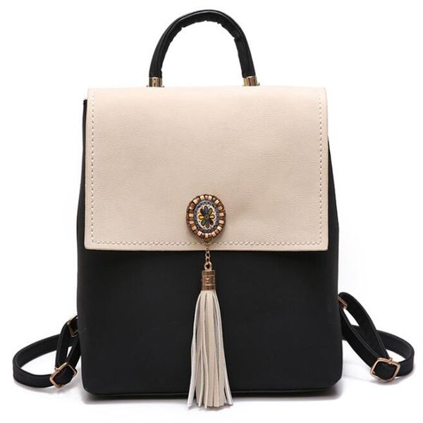 contrast tassel pu backpack multi-function big bag simple fashion one-shoulder dual-use bag casual wild backpack
contrast tassel pu backpack multi-function big bag simple fashion one-shoulder dual-use bag casual wild backpack