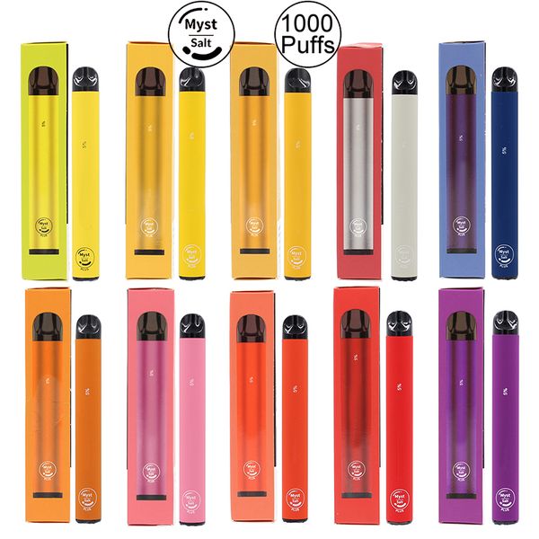 Аутентичные Myst Соль Plus 1000 + пуфы одноразовых устройства Vape Pen 650mAh Аккумулятор 3,2 мл Предварительно заполненная Starter Kits Портативные система Испарителей пары
Аутентичные Myst Соль Plus 1000 + пуфы одноразовых устройства Vape Pen 650mAh Аккумулятор 3,2 мл Предварительно заполненная Starter Kits Портативные система Испарителей пары