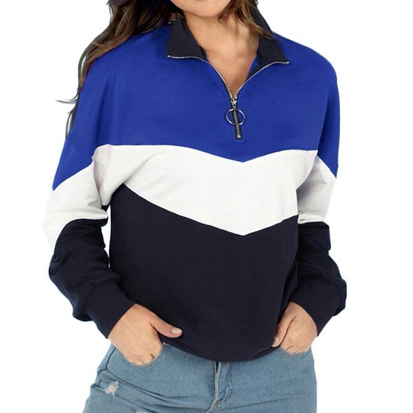 2019 women autumn sweatshirt women long sleeve patcwork zipper pullover loose crop hoodie hoodies streetwear, Black
2019 women autumn sweatshirt women long sleeve patcwork zipper pullover loose crop hoodie hoodies streetwear, Black