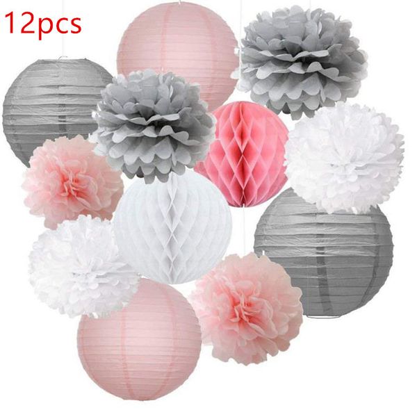 12pcs mixed pink gray white decorative paper pompoms flower hanging paper lantern honeycomb balls wedding birthday shower decora
12pcs mixed pink gray white decorative paper pompoms flower hanging paper lantern honeycomb balls wedding birthday shower decora