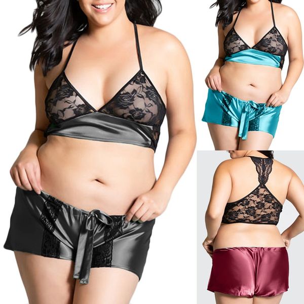 new women plus size stain lingerie lace splice sleepwear bowknot underwear home clothes for 2019 female hot, Blue;gray
new women plus size stain lingerie lace splice sleepwear bowknot underwear home clothes for 2019 female hot, Blue;gray