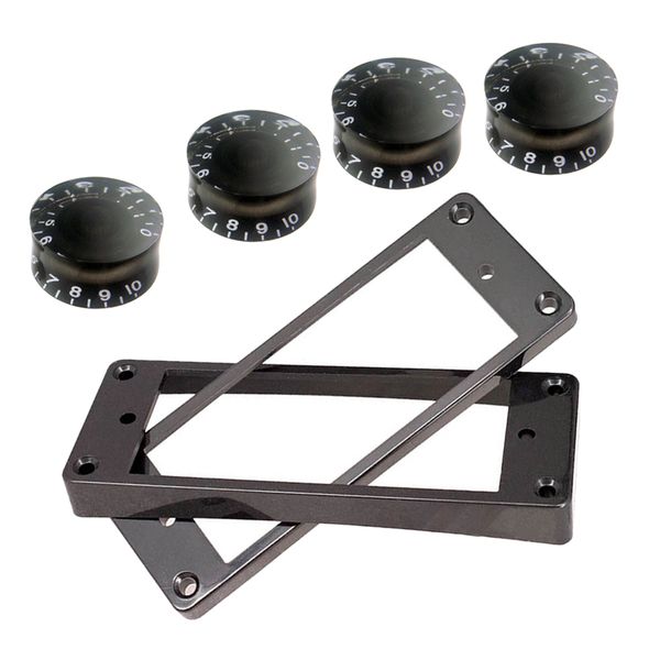 1 set curved humbucker pickup frame mounting rings & guitar speed control knobs for lp electric guitar
1 set curved humbucker pickup frame mounting rings & guitar speed control knobs for lp electric guitar