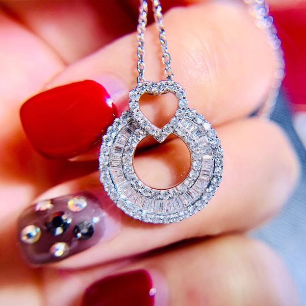 fashionable light temperament gold round full white zircon necklace for women wedding party engagement, Silver
fashionable light temperament gold round full white zircon necklace for women wedding party engagement, Silver