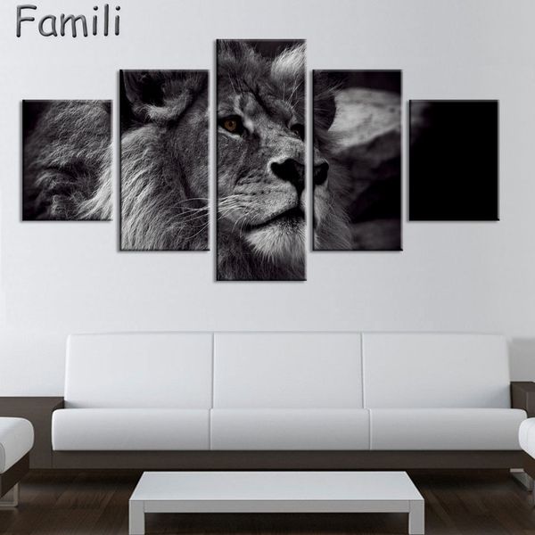 5 piece no frame lion tiger animal canvas painting animal wall art posters and prints spray painting home decor for living room
5 piece no frame lion tiger animal canvas painting animal wall art posters and prints spray painting home decor for living room