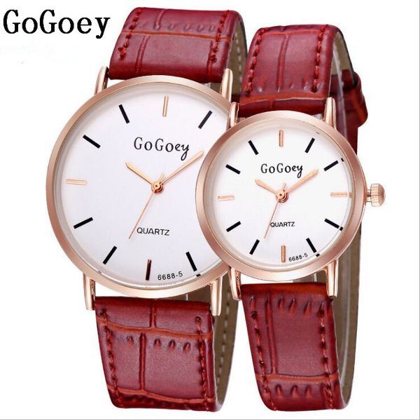 2 pcs luxury gogoey brand leather pair watches men women lover couple fashion dress quartz wristwatches 6688-5, Slivery;brown
2 pcs luxury gogoey brand leather pair watches men women lover couple fashion dress quartz wristwatches 6688-5, Slivery;brown