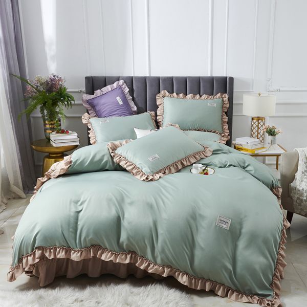 summer home textile solid silk satin king size luxury bedding sets bedclothes bed linen duvet cover set bed sheet fb2005006
summer home textile solid silk satin king size luxury bedding sets bedclothes bed linen duvet cover set bed sheet fb2005006