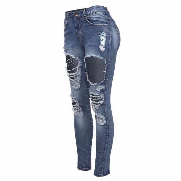 2019 fashion women jeans denim hole female high waist stretch slim sexy pencil pants z0313, Blue
2019 fashion women jeans denim hole female high waist stretch slim sexy pencil pants z0313, Blue