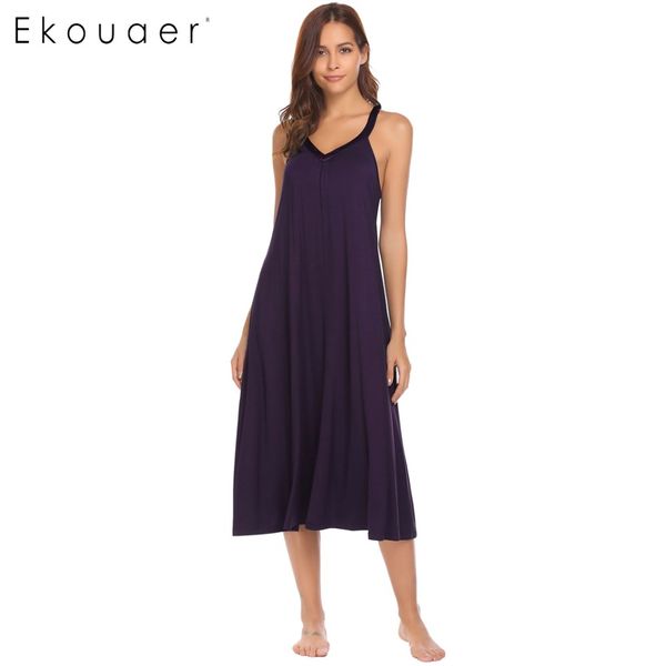 ekouaer night dress women lingerie sleepwear v-neck sleeveless midi sleep dress loungewear nighty sleepshirts cotton nightgown, Black;red
ekouaer night dress women lingerie sleepwear v-neck sleeveless midi sleep dress loungewear nighty sleepshirts cotton nightgown, Black;red