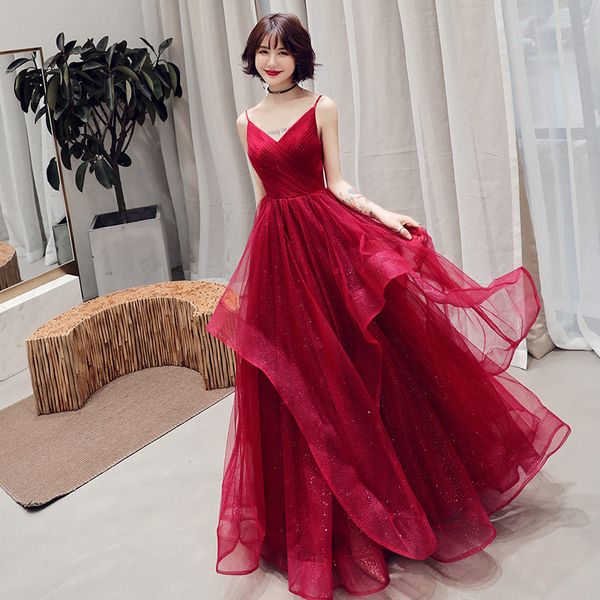 wedding toast dress 2019 new summer fashion elegant married female sense was thin long evening dress female vestidos s-xxl, Red
wedding toast dress 2019 new summer fashion elegant married female sense was thin long evening dress female vestidos s-xxl, Red