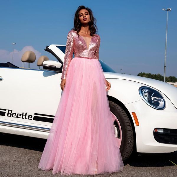 weilinsha sparkling sequins evening dresses long sleeves tulle a-line floor length formal dress party gowns, White;black
weilinsha sparkling sequins evening dresses long sleeves tulle a-line floor length formal dress party gowns, White;black