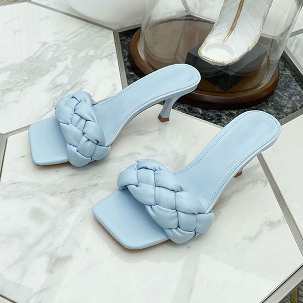 New Handmade Weave Leather Women Slipper Ladies Thin High Heel Sandal Open Toe Slip On Summer Outdoor Slides Flip Flops, Black
New Handmade Weave Leather Women Slipper Ladies Thin High Heel Sandal Open Toe Slip On Summer Outdoor Slides Flip Flops, Black
