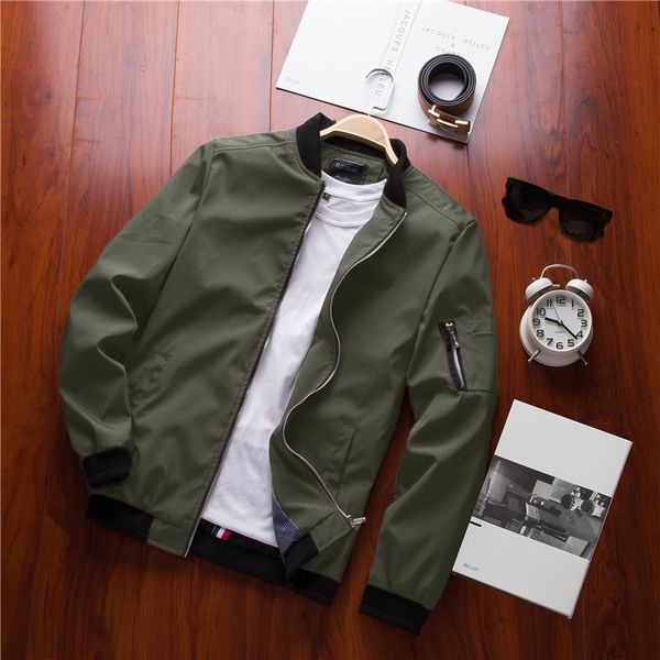 dropshipping spring new men's bomber zipper jacket male casual streetwear hip hop slim fit pilot coat men clothing us size, Black
dropshipping spring new men's bomber zipper jacket male casual streetwear hip hop slim fit pilot coat men clothing us size, Black