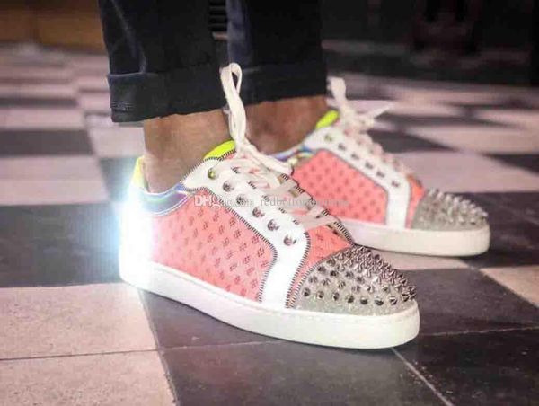 men casual shoes ac vieira spikes mesh leather orlato sneaker for women,men casual red bottom party evening leisure, Black
men casual shoes ac vieira spikes mesh leather orlato sneaker for women,men casual red bottom party evening leisure, Black