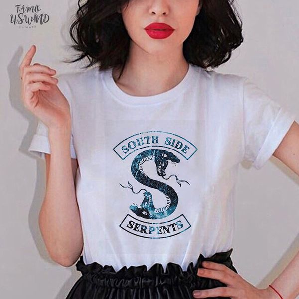 riverdale tv women t shirt south side t shirt women sumemr plus size o neck tee snake print homme, White
riverdale tv women t shirt south side t shirt women sumemr plus size o neck tee snake print homme, White